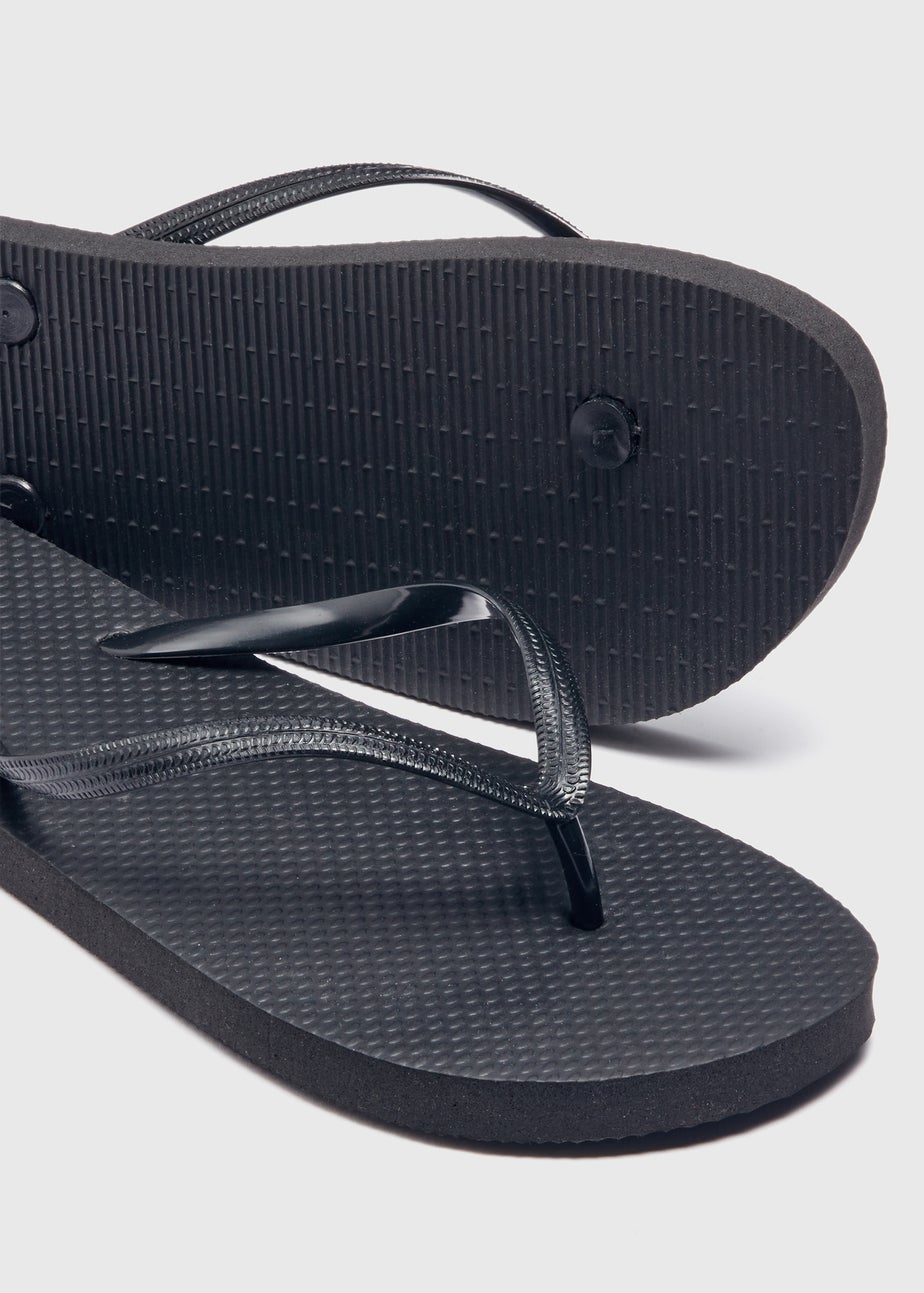 Black Flip Flops