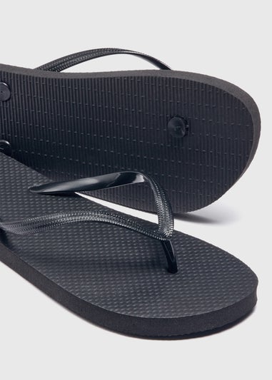 Black Flip Flops