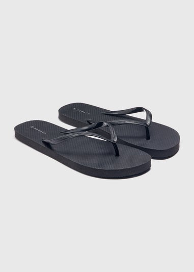 Black Flip Flops