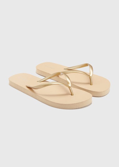 Gold Flip Flops