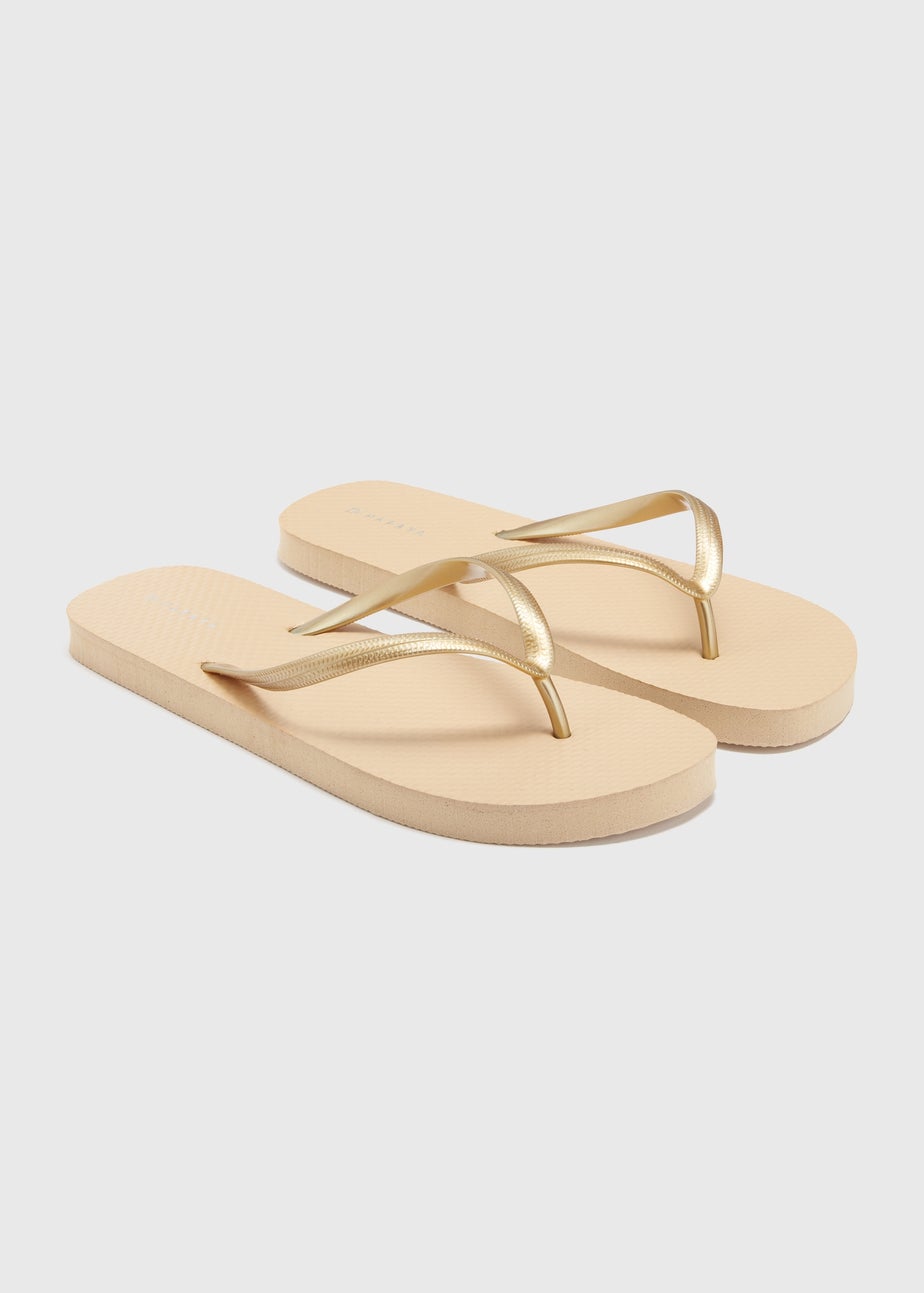 Gold Flip Flops