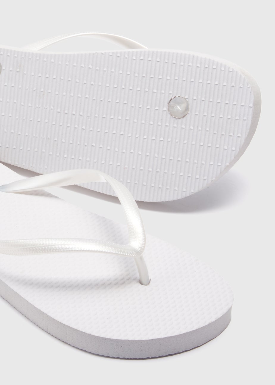 White Flip Flops