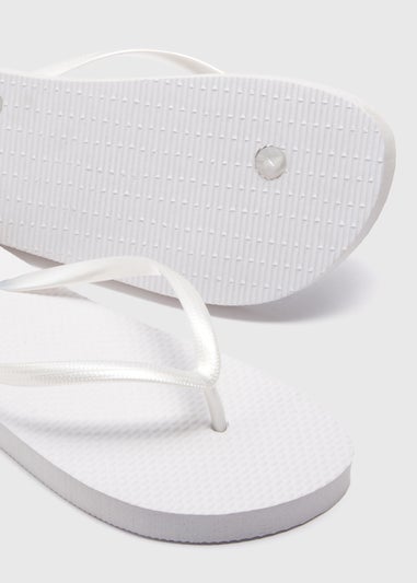 White Flip Flops