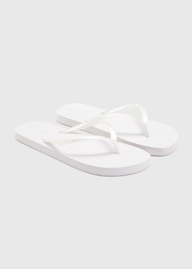 White Flip Flops