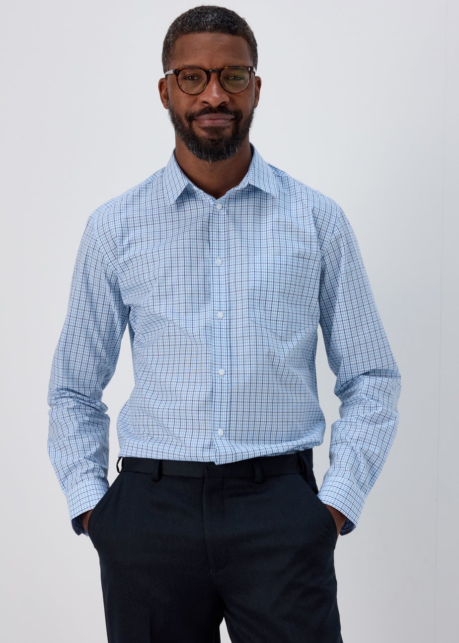 3 Pack Blue Easy Care Formal Shirts