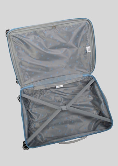 IT Luggage Blue Quilted Suitcase