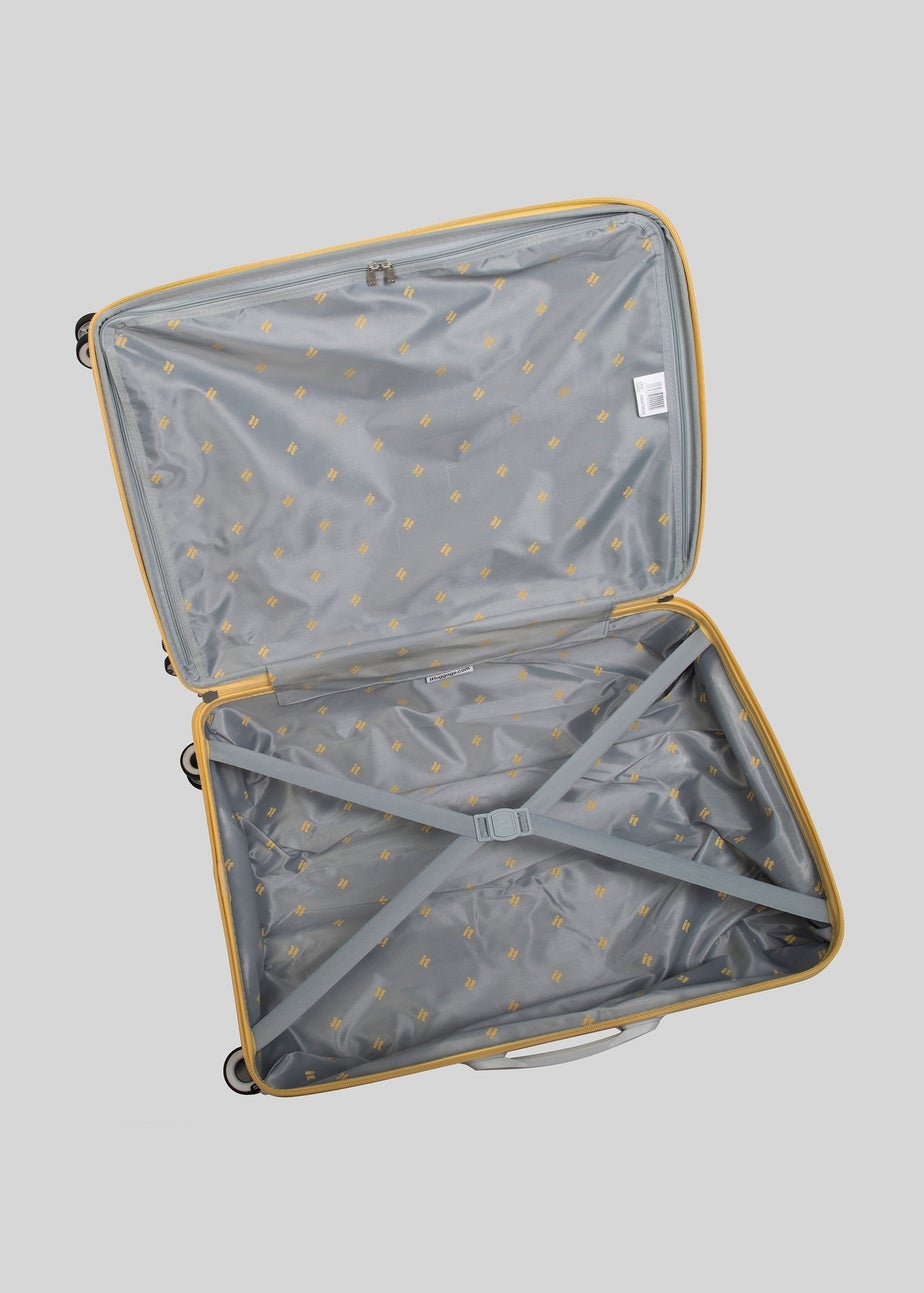 IT Luggage Yellow Quilted Suitcase