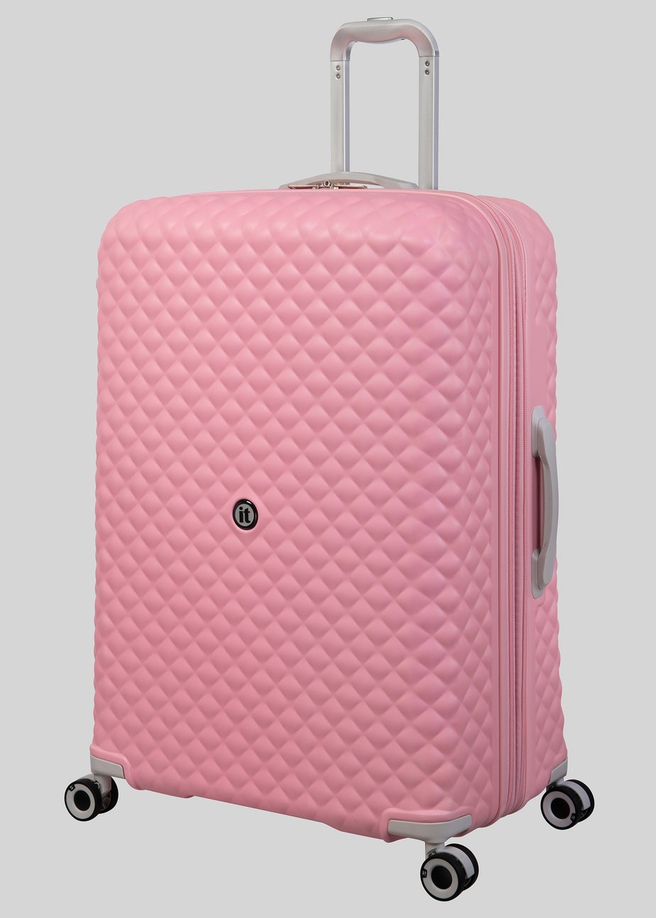 IT Luggage Pink Quilted Suitcase