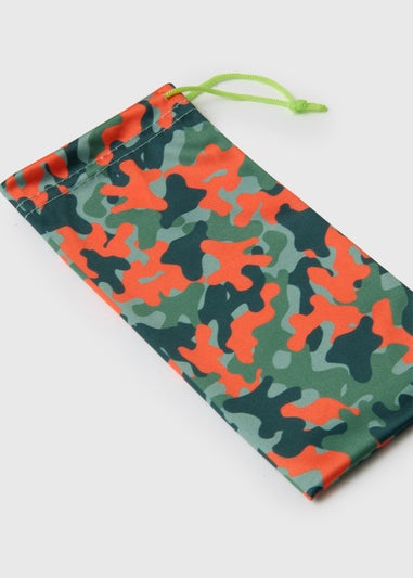 Boys Camo Sunglass Pouch