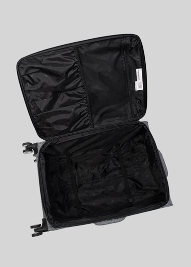 IT Luggage Black & White Trulite Herringbone Suitcase