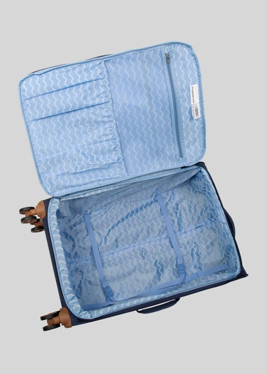 IT Luggage Navy Stripe Trulite Suitcase