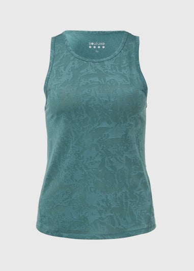 Souluxe Teal Jacquard Vest