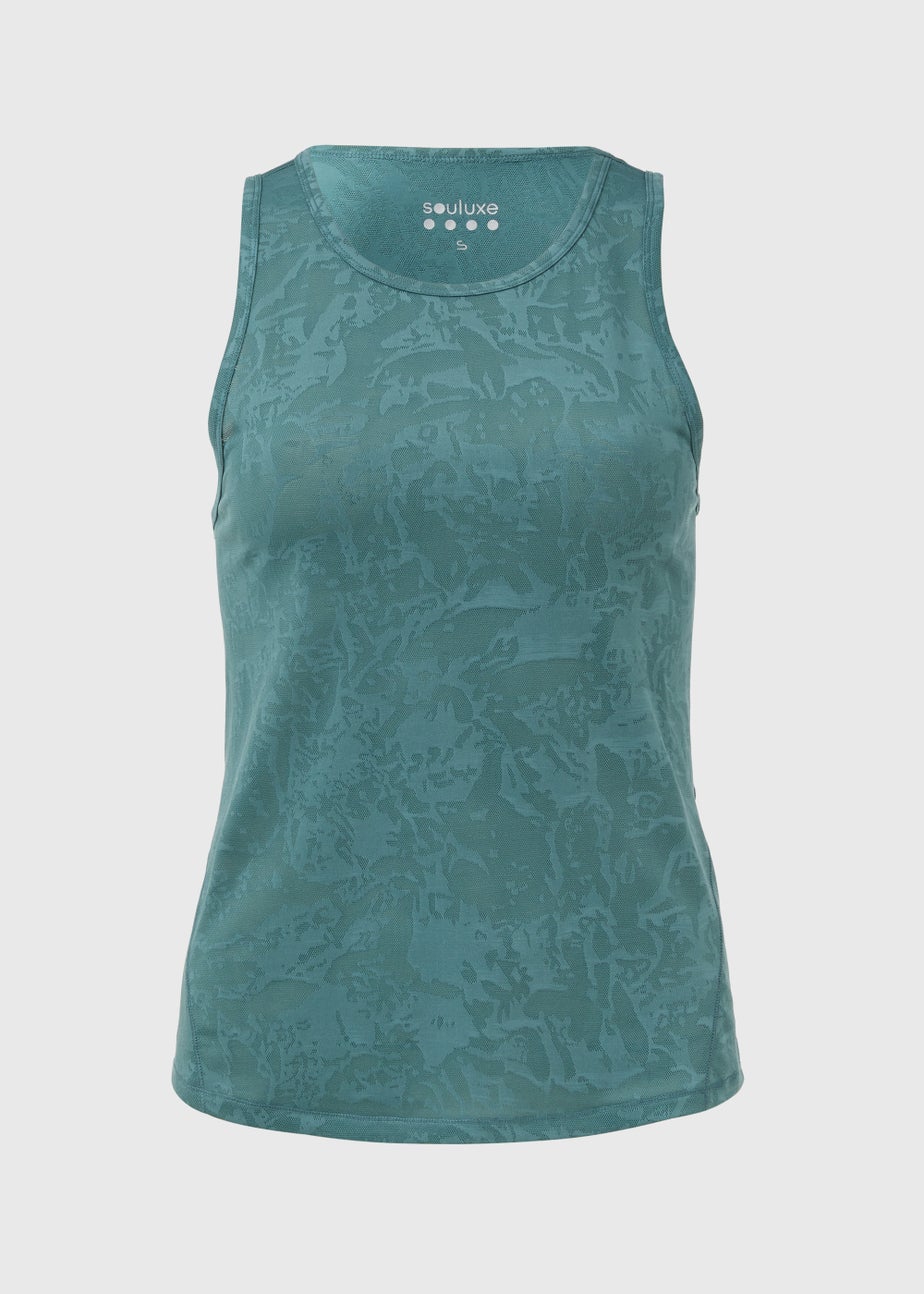 Souluxe Teal Jacquard Vest