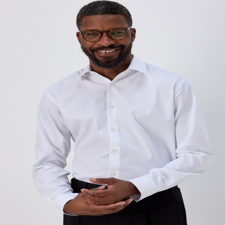 Taylor & Wright White Textured Regular Fit Shirt