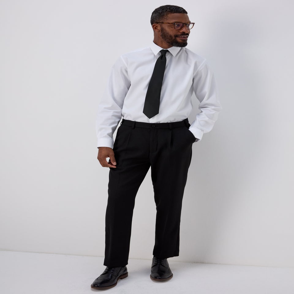 Taylor & Wright White Textured Regular Fit Shirt