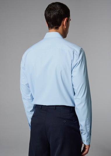 Taylor & Wright Blue Textured Regular Fit Shirt
