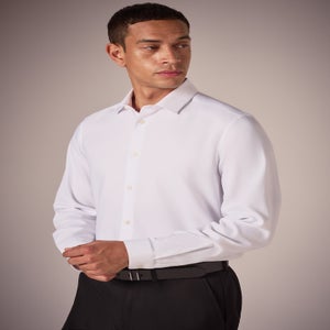 Taylor & Wright White Slim Fit Twill Shirt