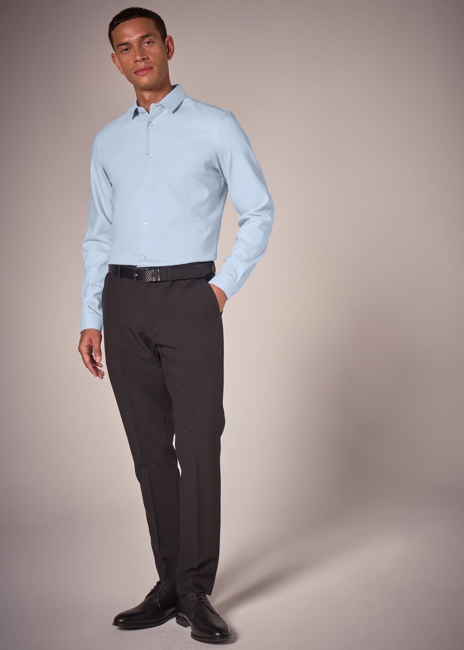 Taylor & Wright Blue Slim Fit Twill Shirt