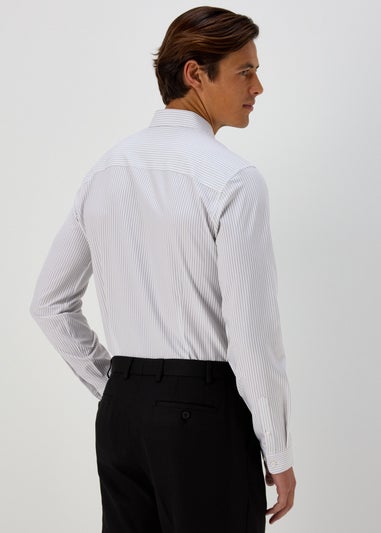 Taylor & Wright Grey Stripe Slim Fit Shirt