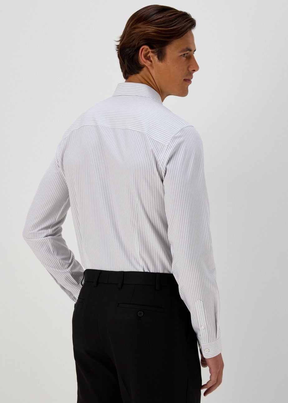 Taylor & Wright Grey Stripe Slim Fit Shirt