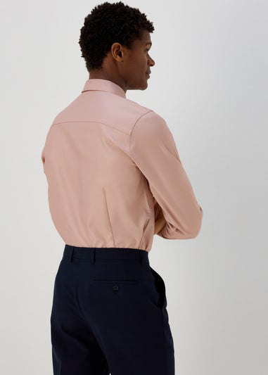 Taylor & Wright Pink Slim Fit Twill Shirt