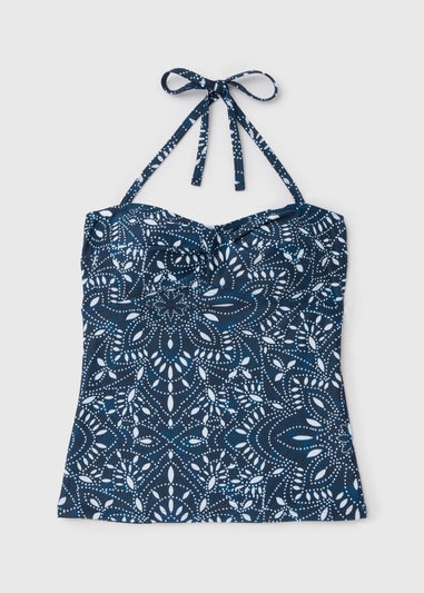 Navy Paisley Tankini Top