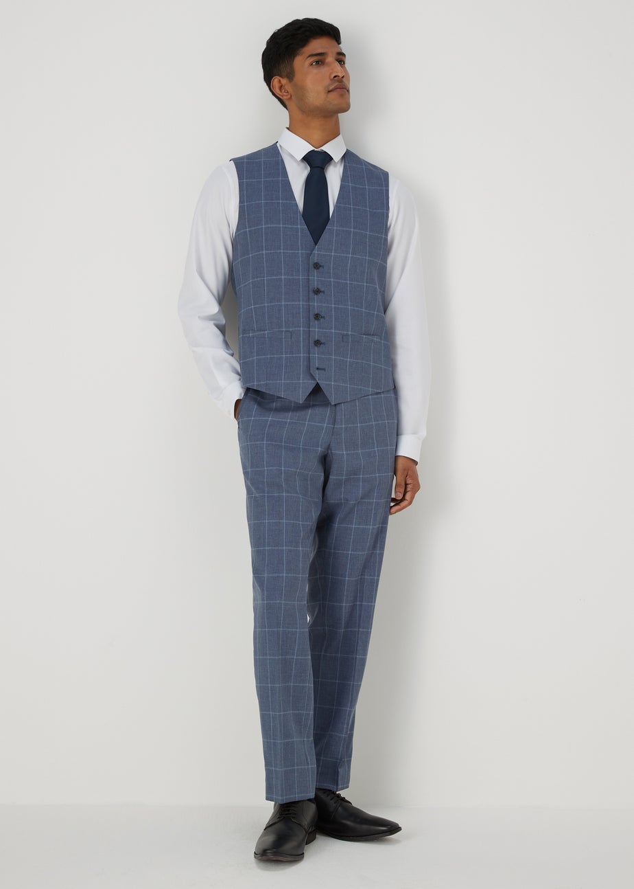 Taylor & Wright Franklin Blue Tailored Fit Trousers