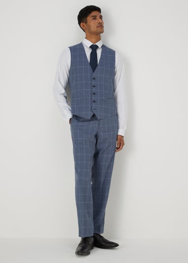 Taylor & Wright Franklin Blue Tailored Fit Trousers