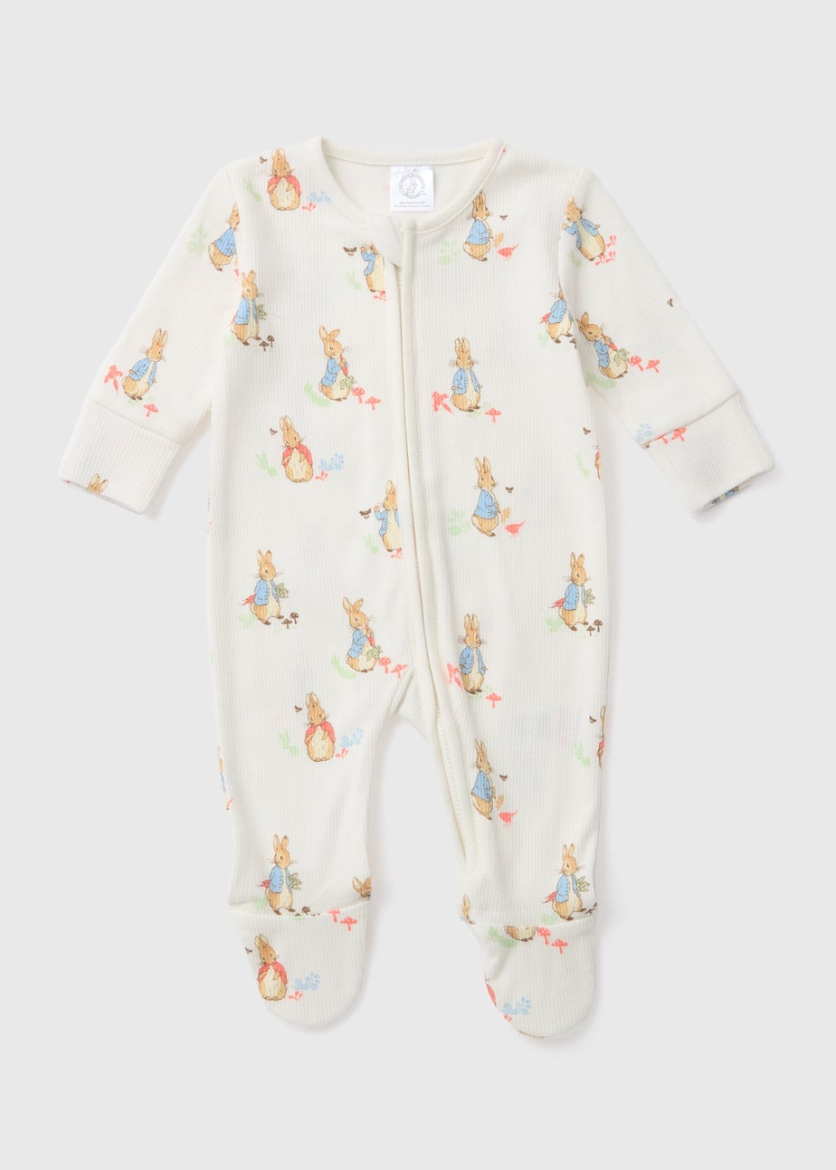 Baby Peter Rabbit Cream Sleepsuit (Newborn-12mths)