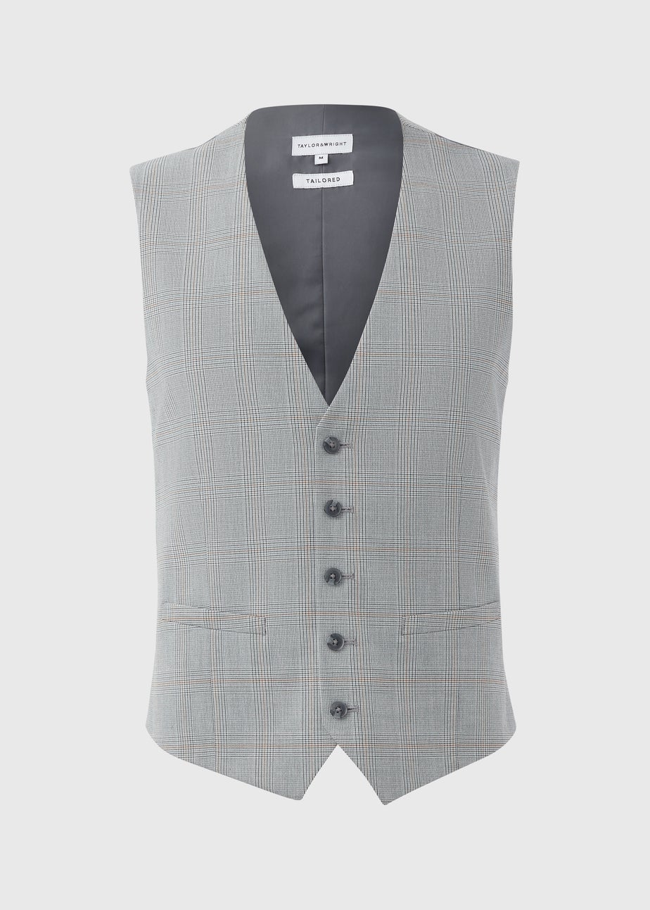 Taylor & Wright Nelson Grey Tailored Fit Waistcoat