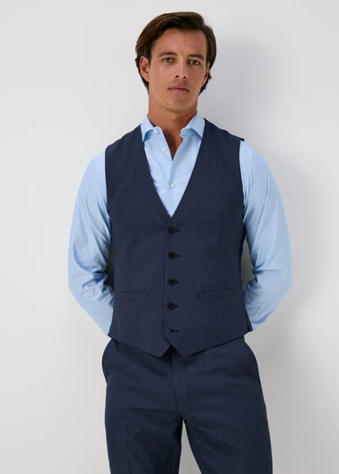 Taylor & Wright Lennon Blue Slim Fit Waistcoat