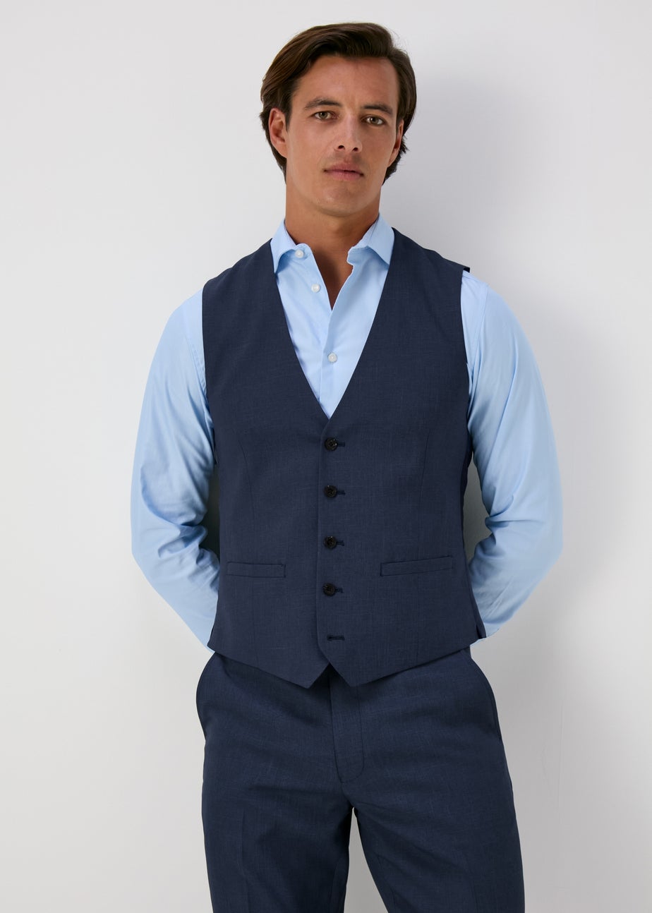 Taylor & Wright Lennon Blue Slim Fit Waistcoat