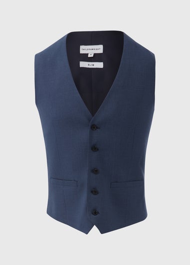 Taylor & Wright Lennon Blue Slim Fit Waistcoat