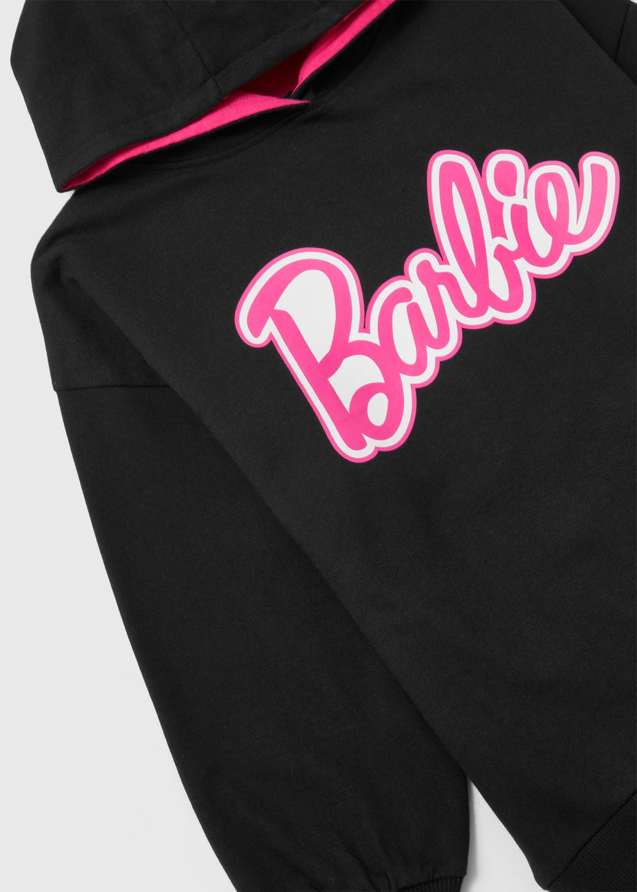 Kids Black Barbie Pink Hoodie (4-11yrs)