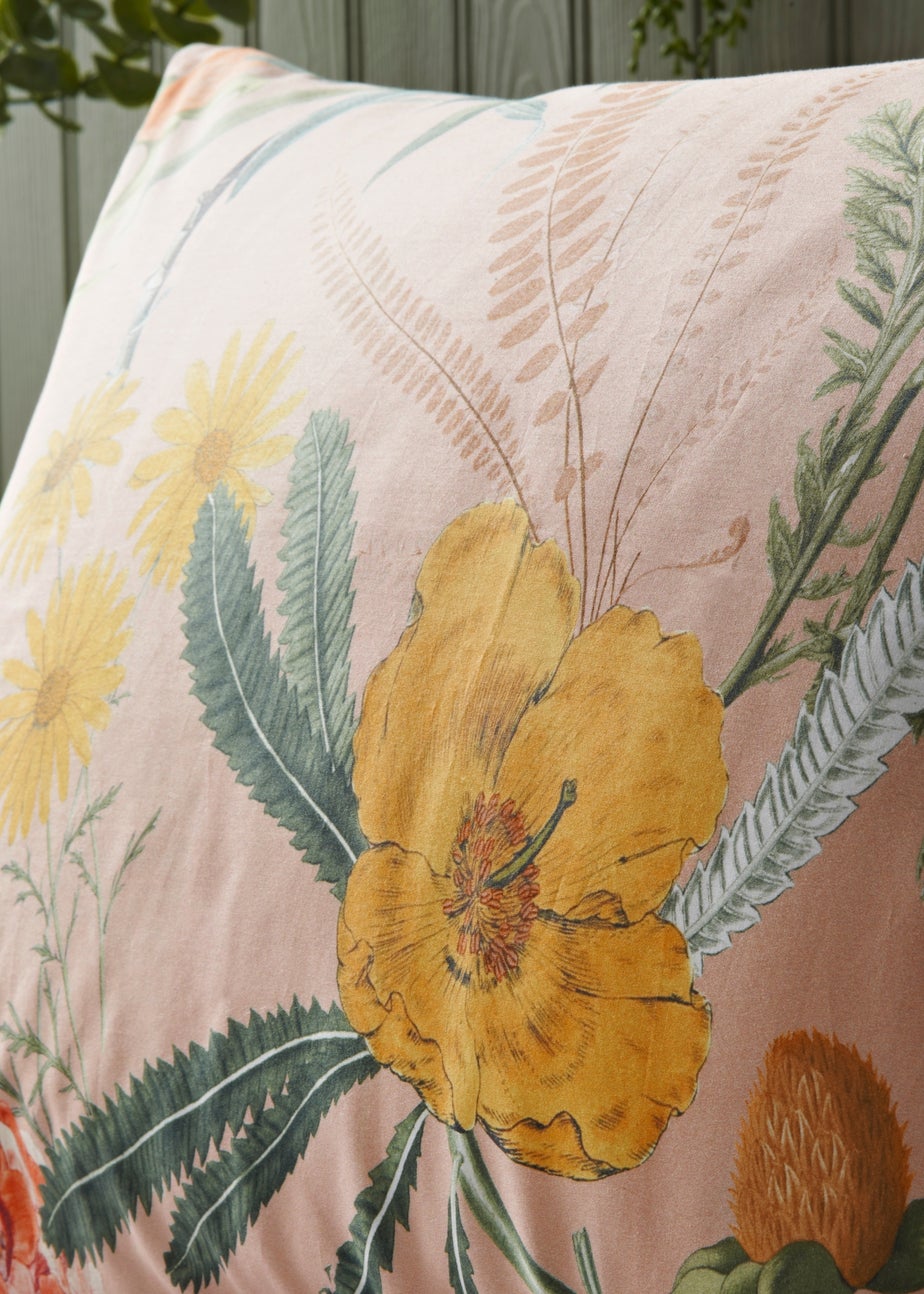 Pink Botanical Floral Duvet Set