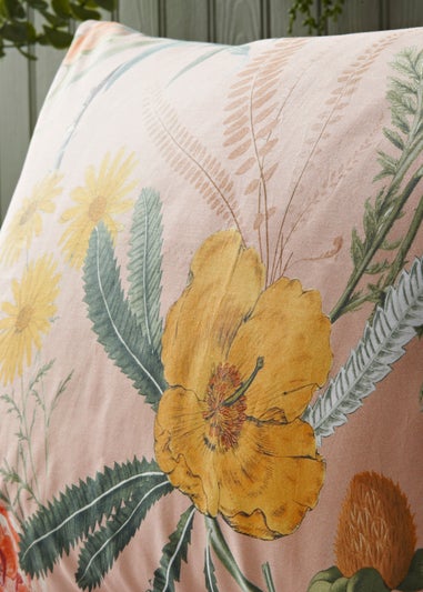 Pink Botanical Floral Duvet Set