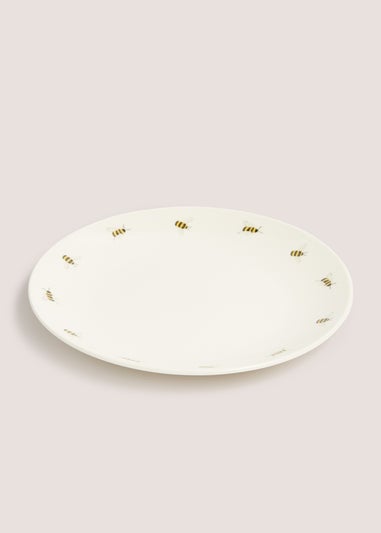 White Bee Daisy Plate (20cm)