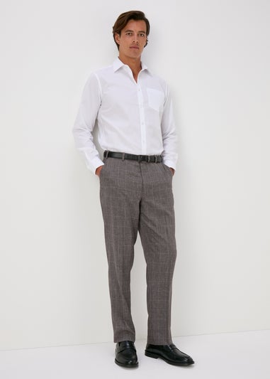 Taylor & Wright Grey Window Pane Flexiwaist Trousers