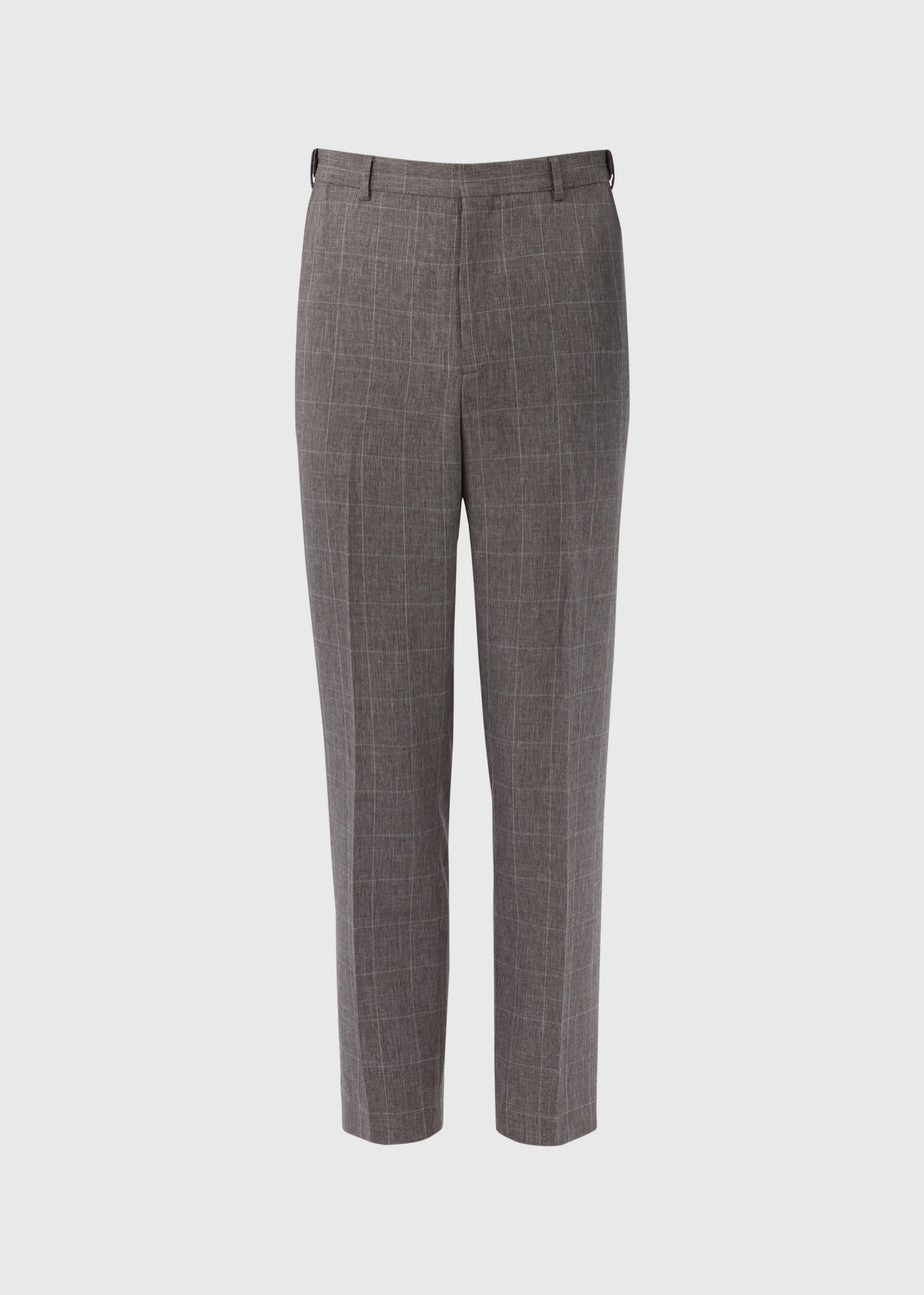 Taylor & Wright Grey Window Pane Flexiwaist Trousers