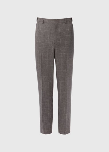 Taylor & Wright Grey Window Pane Flexiwaist Trousers