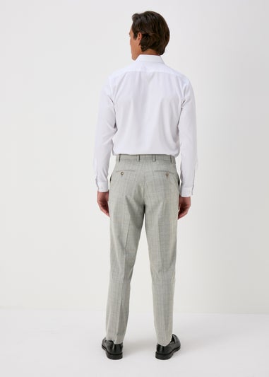 Taylor & Wright Grey Flexi Waist Check Design Trousers