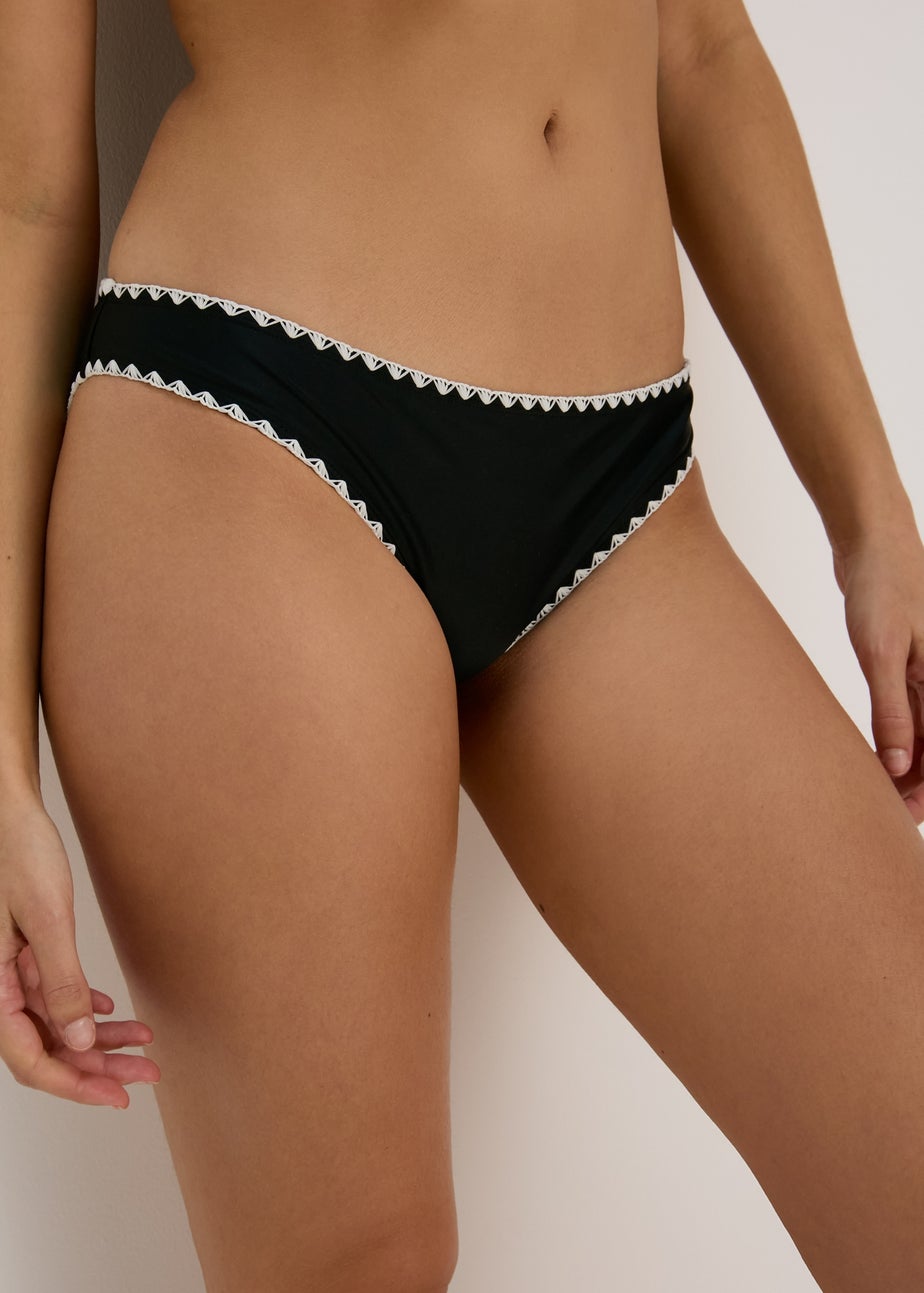 Black White Stitch Mini Briefs