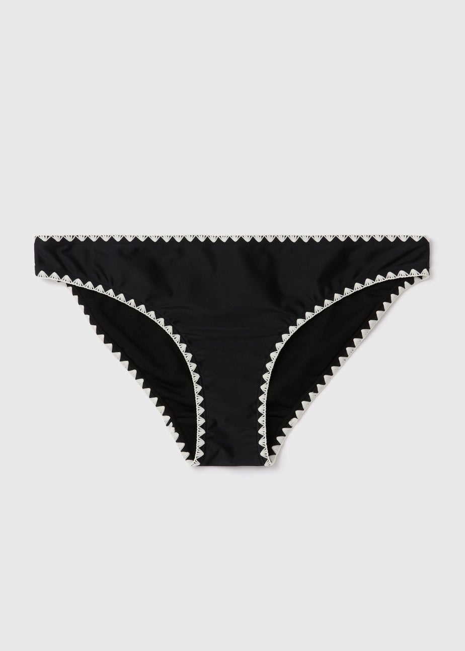 Black White Stitch Mini Briefs