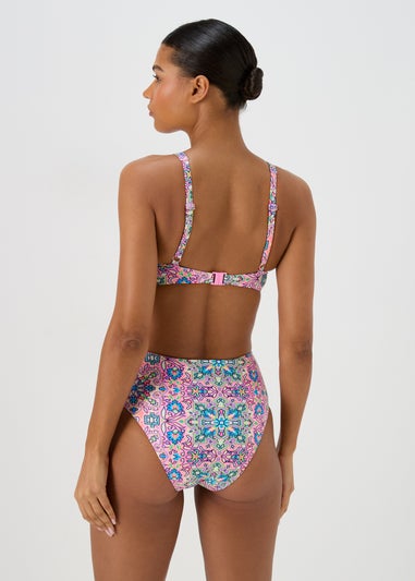 Pink Mosaic High Apex Top