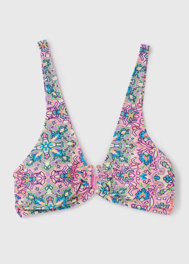 Pink Mosaic High Apex Top