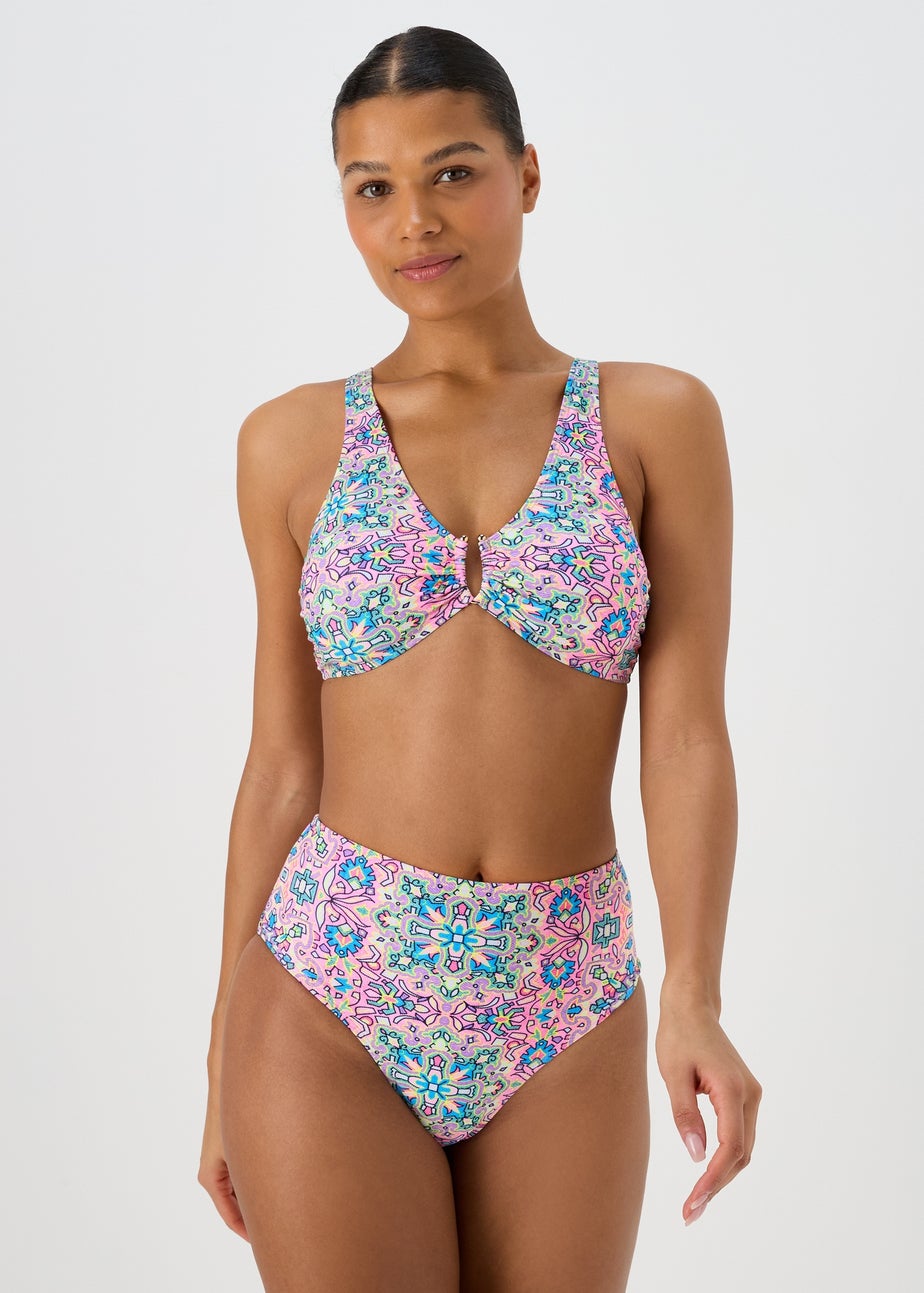 Pink Mosaic High Apex Top