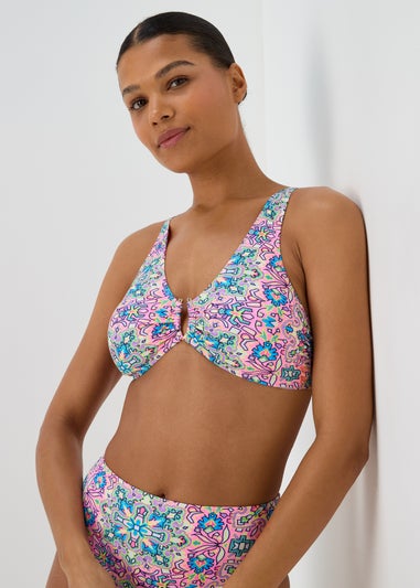 Pink Mosaic High Apex Top