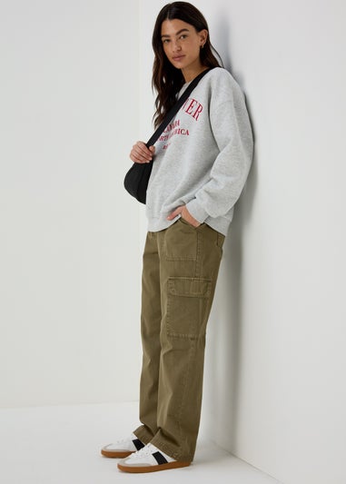 Papaya Petite Khaki Straight Leg Cargo Pants