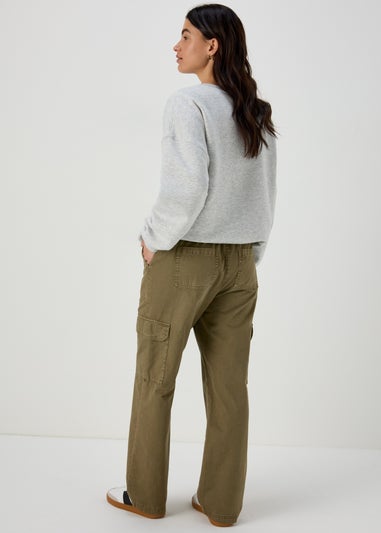Papaya Petite Khaki Straight Leg Cargo Pants
