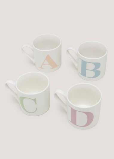 White Letter Mug
